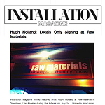 Installation Magazine - Hugh Holland
